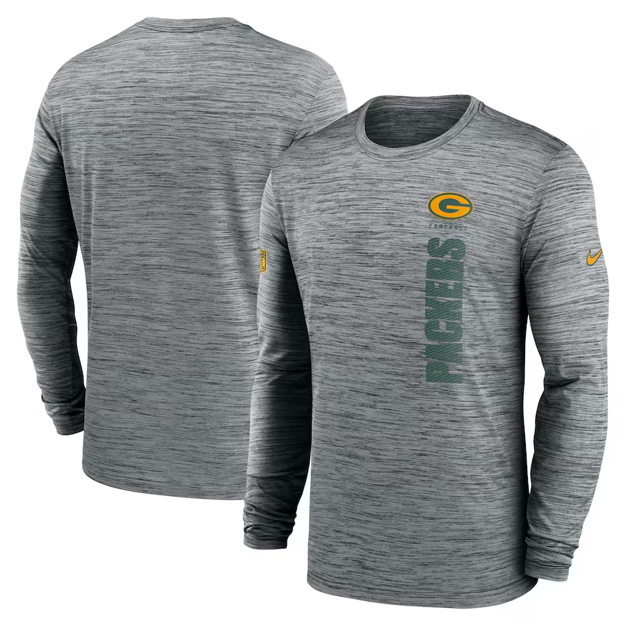 Men Green Bay Packers grey 2024 Nike NFL long sleeve t shirts